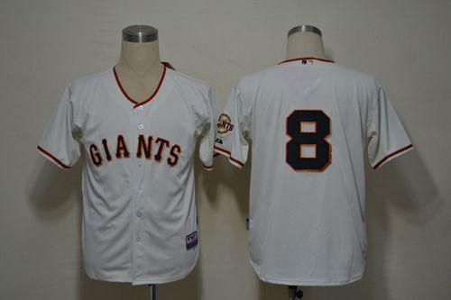 Giants #8 Hunter Pence Cream Cool Base Stitched MLB Jersey - Click Image to Close